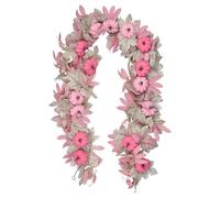 Maodom Ghirlanda autunnale in finto acero rosa, per porta d'ingresso, 1,7 m, realistica, decorazione per la casa, per Halloween, casa, casa, casa, casa, casa, esterni, feste, matrimoni