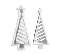 Maodom Stampo in silicone a forma di albero di Natale - stampo antiaderente | Stampo in silicone a forma di stella | per feste del Ringraziamento, decorazioni in gesso per candele, feste in casa