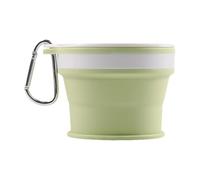 Maodom Tazza pieghevole in silicone, riutilizzabile, portatile, pieghevole, a prova di perdite, espandibile, con moschettone, per attività all'aperto e campeggio