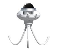 Maodom Ventilatore per passeggino, ventilatore a forma di polpo spaziale senza pale per seggiolino auto, dispositivo di raffreddamento regolabile a 3 velocità con indicatore della batteria,