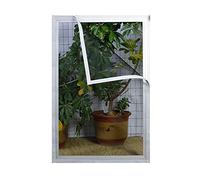 MAODOU 80x130cm,Zanzariera Per Finestra,Zanzariera Con Nastro Magico Protezione Zanzara, Garza nera e adesivi bianchi