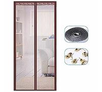 MAODOU Zanzariera magnetica per porta, balcone, auto, chiusura automatica, adsorbimento magnetico, per balcone, soggiorno, porte, marrone, 100 x 290 cm