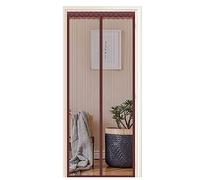 MAODOU Zanzariera magnetica per porta del balcone, zanzariera, 100 x 280 cm (39 x 110 pollici), protezione dagli insetti per porte, ventilazione estiva, colore marrone