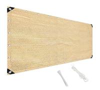 MAODUZI Telo Ringhiera Balcone Esterno 80x750cm, Privacy Balcone Esterno Protezione UV e Traspirante Telo Oscurante Balcone Facile da Pulire per Recinzioni Varie - Beige