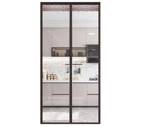 MAODUZI Tenda Cucina Porta Finestra 100x215CM, Totalmente Magnetica Tenda Porta Esterna Silenzioso, Punch Gratuito, per Porte Cortile, Porte Scorrevoli.- E