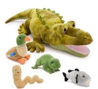MaoGoLan Coccodrillo Peluche con il suo Piccolo, Morbido e Sicuro, Ideale per il Bagnetto o il Gioco Libero