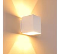 maolo Applique da Parete Cubo Moderna Bidirezionale per Interni | Attacco G9 | Design Minimal in Alluminio | Luce verso Alto e Basso | IP20 per Soggiorno Camera Corridoio | Bianca/Nera (Bianco)