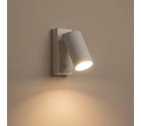 maolo Applique da Parete Spot Orientabile GU10 con Interruttore | Lampada da Lettura Moderna in Alluminio | Luce da Comodino Camera da Letto Hotel Ufficio | Bianco/Nero (Bianco)