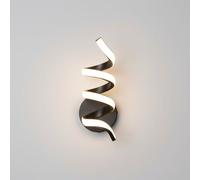 maolo Applique LED a Spirale 12W Moderna da Parete | Luce CCT 3000K 4000K 6500K | Design Decorativo a Spirale | LED Integrato 840lm | IP20 Interni Soggiorno Camera Corridoio - Bianco/Nero (Nero)