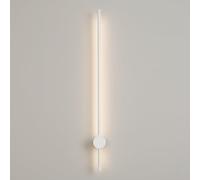 maolo Applique LED Orientabile 360° 12W da Parete Moderna | Luce CCT 3000K 4000K 6500K | Design Lineare Minimal | IP20 Interni Soggiorno Corridoio Camera Bianco/Nero (Bianco)