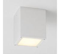 maolo Faretto da Esterno LED GU10 IP54 Impermeabile | Applique da Soffitto per Terrazze Ingressi Porticati | Design Moderno in Alluminio Ø90x94mm | Lampadina Non Inclusa (Bianco, Cubo)