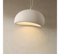 maolo Lampada a Sospensione Stile Wabi-Sabi Ø40/50/60 cm | Design Organico in Schiuma Bianco Opaco | Attacco E27, Cavo 1,5 m | Illuminazione Moderna per Cucina, Soggiorno, Japandi (Ø40)
