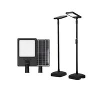 maolo Lampione LED Solare con Palo 2,6m e Telecomando | 290W 2900lm IP54 | Temperatura Luce Selezionabile 3000K/4000K/6500K | Faro Esterno Giardino Cortile Viale Senza Filo