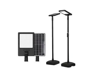maolo Lampione LED Solare con Palo 2,6m e Telecomando | 290W 2900lm IP54 | Temperatura Luce Selezionabile 3000K/4000K/6500K | Faro Esterno Giardino Cortile Viale Senza Filo