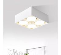 maolo Plafoniera in Gesso Verniciabile GX53 da Soffitto 1-4 Luci con CCT Switch 3000K-6500K | Cubo Moderno Lampadina Inclusa (4)