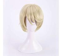 MAOMA Parrucca Anime Cosplay per Kuroshitsuji Black Butler Alois Tran,Cosplay Anime Wigs con Cappuccio Parrucca,Parrucche Cosplay Capelli Sintetici,per Cosplay Halloween Costume Short Blonde Bob Wig