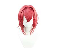MAOMA Parrucca Cosplay Anime Ange Katrina Parrucca,Red Anime Parrucca Cosplay,con Rete per Parrucca Gratuita,per Festa Carnevale Halloween Cosplay Parrucca(Size:Corto)