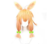 MAOMA Parrucca Cosplay Anime Arknights Kroos Parrucca,Double Braid Orange Parrucca Cosplay,con Rete per Parrucca Gratuita,per Festa Carnevale Halloween Cosplay Parrucca