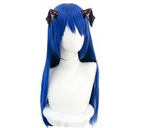 MAOMA Parrucca Cosplay Anime Arknights Mostima Parrucca,Blue Long Parrucca Cosplay,con Rete per Parrucca Gratuita,per Festa Carnevale Halloween Cosplay Parrucca
