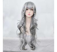 MAOMA Parrucca Cosplay Anime Arknights Pramanix Parrucca，Gray Gradient Wavy Long Parrucca Cosplay，con Rete per Parrucca Gratuita，per Festa Carnevale Halloween Cosplay Parrucca
