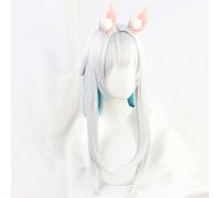 MAOMA Parrucca Cosplay Anime Arknights Rosmontis Parrucca,White Long Straight Parrucca Cosplay,con Rete per Parrucca Gratuita,per Festa Carnevale Halloween Cosplay Parrucca
