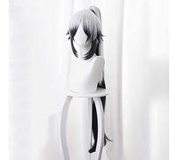 MAOMA Parrucca Cosplay Anime Arknights Schwarz Parrucca,Silver Gray Gradient Black Long Parrucca Cosplay,con Rete per Parrucca Gratuita,per Festa Carnevale Halloween Cosplay Parrucca