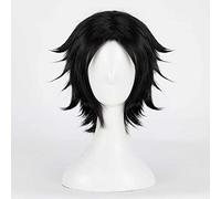 MAOMA Parrucca Cosplay Anime Division Rap Battle Jiro Yamada Parrucca,Black Short Parrucca Cosplay,con Rete per Parrucca Gratuita,per Festa Carnevale Halloween Cosplay Parrucca