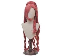 MAOMA Parrucca Cosplay Anime Division Rap Battle Kadenokoji Ichijiku Parrucca,Pink Long Curly Parrucca Cosplay,con Rete per Parrucca Gratuita,per Festa Carnevale Halloween Cosplay Parrucca