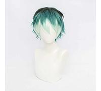 MAOMA Parrucca Cosplay Anime Division Rap Battle Nurude Sasara Parrucca,Gradient Green Short Parrucca Cosplay,con Rete per Parrucca Gratuita,per Festa Carnevale Halloween Cosplay Parrucca