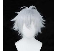 MAOMA Parrucca Cosplay Anime Division Rap Battle Samatoki Aohitsugi Parrucca,Short White Parrucca Cosplay,con Rete per Parrucca Gratuita,per Festa Carnevale Halloween Cosplay Parrucca(Size:Style 1)