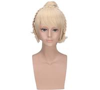 MAOMA Parrucca Cosplay Anime Final Fantasy XV Lunafreya Nox Fleuret Parrucca,Blonde Curly Parrucca Cosplay,con Rete per Parrucca Gratuita,per Festa Carnevale Halloween Cosplay Parrucca
