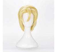 MAOMA Parrucca Cosplay Anime Fire Emblem Three Houses Dimitri Parrucca，Yellow Short Parrucca Cosplay，con Rete per Parrucca Gratuita，per Festa Carnevale Halloween Cosplay Parrucca