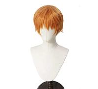 MAOMA Parrucca Cosplay Anime Fruits Basket Kyo Sohma Parrucca,Orange Short Parrucca Cosplay,con Rete per Parrucca Gratuita,per Festa Carnevale Halloween Cosplay Parrucca