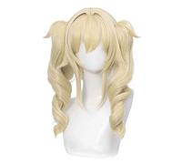MAOMA Parrucca Cosplay Anime Genshin Impact Barbara Parrucca,Blonde Ponytails Curly Lolita Parrucca Cosplay,con Rete per Parrucca Gratuita,per Festa Carnevale Halloween Cosplay Parrucca