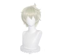MAOMA Parrucca Cosplay Anime Genshin Impact Bennett Parrucca,Light Golden Short Parrucca Cosplay,con Rete per Parrucca Gratuita,per Festa Carnevale Halloween Cosplay Parrucca(Color:Style 2)