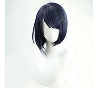 MAOMA Parrucca Cosplay Anime Genshin Impact Kujou Sara Parrucca，Blue Gradient Bob Parrucca Cosplay，con Rete per Parrucca Gratuita，per Festa Carnevale Halloween Cosplay Parrucca