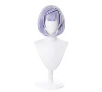 MAOMA Parrucca Cosplay Anime Genshin Impact Noelle Parrucca，Silver Purple Short Parrucca Cosplay，con Rete per Parrucca Gratuita，per Festa Carnevale Halloween Cosplay Parrucca(Color:Style 1)