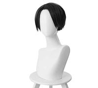 MAOMA Parrucca Cosplay Anime Identity V Embalmer Aesop Carl Parrucca,Ponytail Parrucca Cosplay,con Rete per Parrucca Gratuita,per Festa Carnevale Halloween Cosplay Parrucca(Color:Nero)