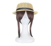 MAOMA Parrucca Cosplay Anime Identity V Gardener Emma Woods Parrucca,Short Brown Parrucca Cosplay,con Rete per Parrucca Gratuita,per Festa Carnevale Halloween Cosplay Parrucca(Size:Cappello A)