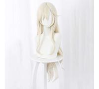 MAOMA Parrucca Cosplay Anime Identity V Sculptor Galatea Claude Parrucca，Beige Long Wavy Parrucca Cosplay，con Rete per Parrucca Gratuita，per Festa Carnevale Halloween Cosplay Parrucca