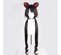 MAOMA Parrucca Cosplay Anime Inui Toko Parrucca,Black Long Parrucca Cosplay,con Rete per Parrucca Gratuita,per Festa Carnevale Halloween Cosplay Parrucca