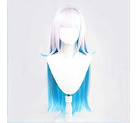 MAOMA Parrucca Cosplay Anime Lize Helesta Parrucca,Pink Gradient Blue Long Parrucca Cosplay,con Rete per Parrucca Gratuita,per Festa Carnevale Halloween Cosplay Parrucca(Size:Style 1)