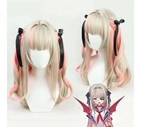 MAOMA Parrucca Cosplay Anime Makaino Ririmu Parrucca，Light Blonde Parrucca Cosplay，con Rete per Parrucca Gratuita，per Festa Carnevale Halloween Cosplay Parrucca(Size:Style 3)