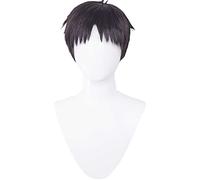 MAOMA Parrucca Cosplay Anime Neon Genesis Evangelion Shinji Ikari Parrucca,Brown And Black Short Parrucca Cosplay,con Rete per Parrucca Gratuita,per Festa Carnevale Halloween Cosplay Parrucca
