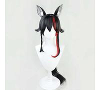 MAOMA Parrucca Cosplay Anime Ookami Mio Parrucca,Black Long Parrucca Cosplay,con Rete per Parrucca Gratuita,per Festa Carnevale Halloween Cosplay Parrucca(Size:Style 2)