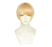MAOMA Parrucca Cosplay Anime Paradox Live Yeon Hajun Parrucca，Golden Orange Short Parrucca Cosplay，con Rete per Parrucca Gratuita，per Festa Carnevale Halloween Cosplay Parrucca