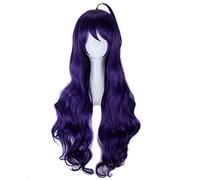 MAOMA Parrucca Cosplay Anime Seraph of The End AsuraMaru Parrucca,Long Purple Loose Wavy Curly Anime Cosplay Wig,con Cappuccio Parrucca Gratuito, per Halloween, Festa, Carnevale,Cosplay Parrucca