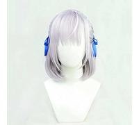 MAOMA Parrucca Cosplay Anime Shirogane Noel Parrucca,Silver Anime Parrucca Cosplay,con Rete per Parrucca Gratuita,per Festa Carnevale Halloween Cosplay Parrucca(Size:Style 2)