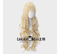 MAOMA Parrucca Cosplay Anime Shugo Chara Mashiro Rima Parrucca,Long Blonde Curly Parrucca Cosplay,con Rete per Parrucca Gratuita,per Festa Carnevale Halloween Cosplay Parrucca(Size:Style 2)