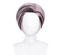 MAOMA Parrucca Cosplay Anime Tokyo Revengers Haitani Ran Parrucca,Pink And Black Mixed Color Short Parrucca Cosplay,con Rete per Parrucca Gratuita,per Festa Carnevale Halloween Cosplay Parrucca